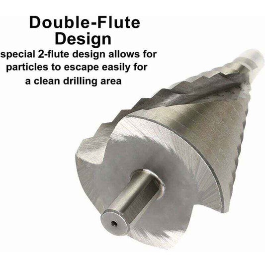 HSS Step Drill Bits Ø 6-60mm for Metal Wood Plastic Spiral Cone Drill