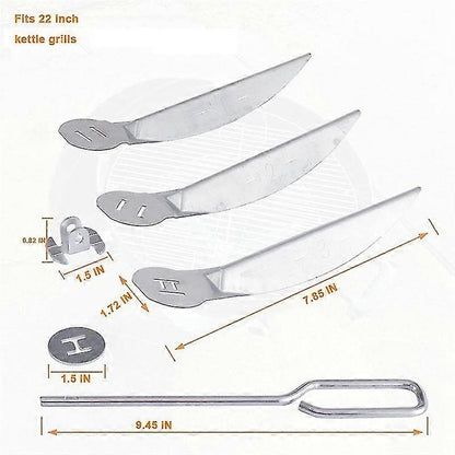 Weber 22 Inch One Touch Ash Cleaning System Silver Compatible with Master Touch Performer Original Series Grills