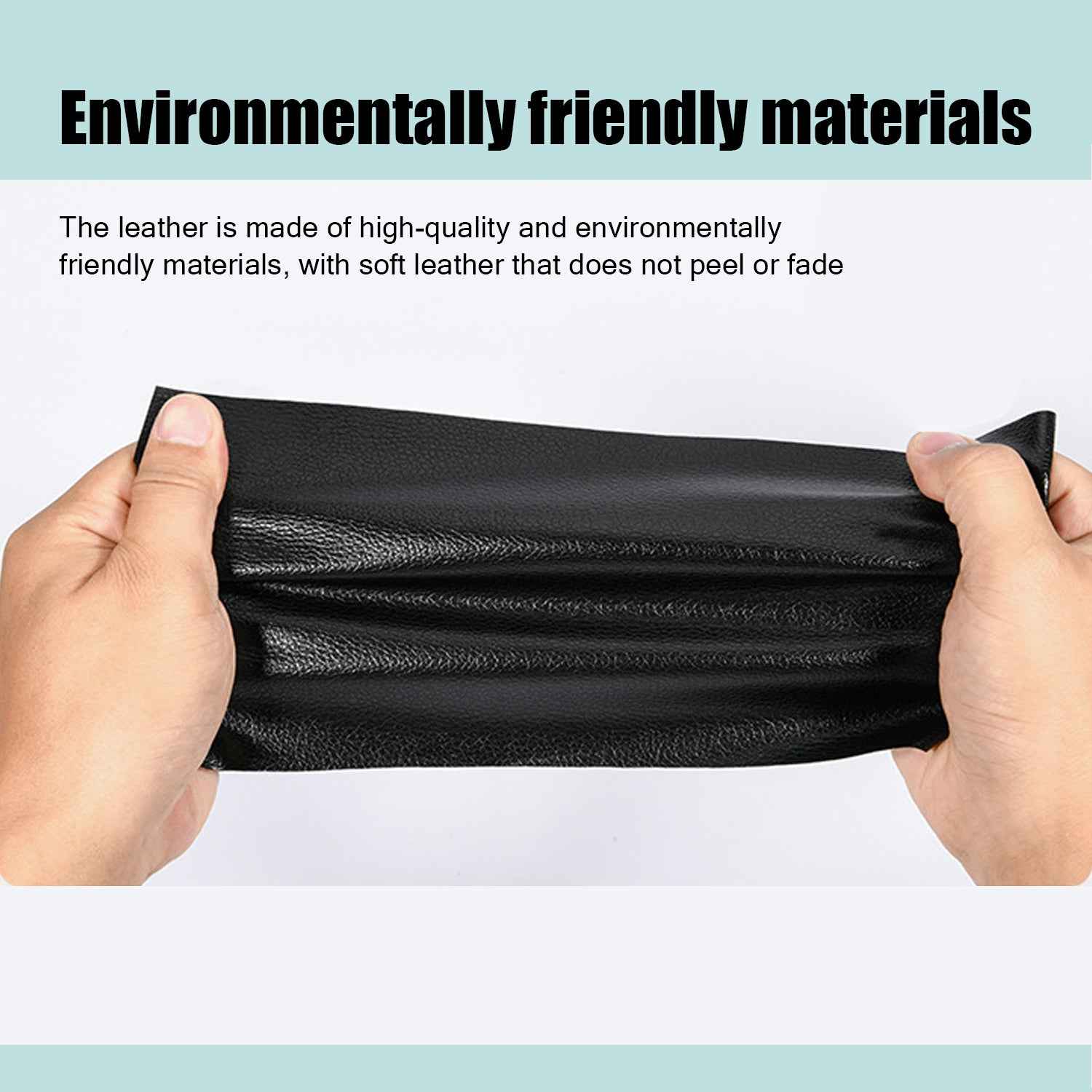 Self-adhesive repair patch artificial leather 50x138 cm Black Black Black Variety