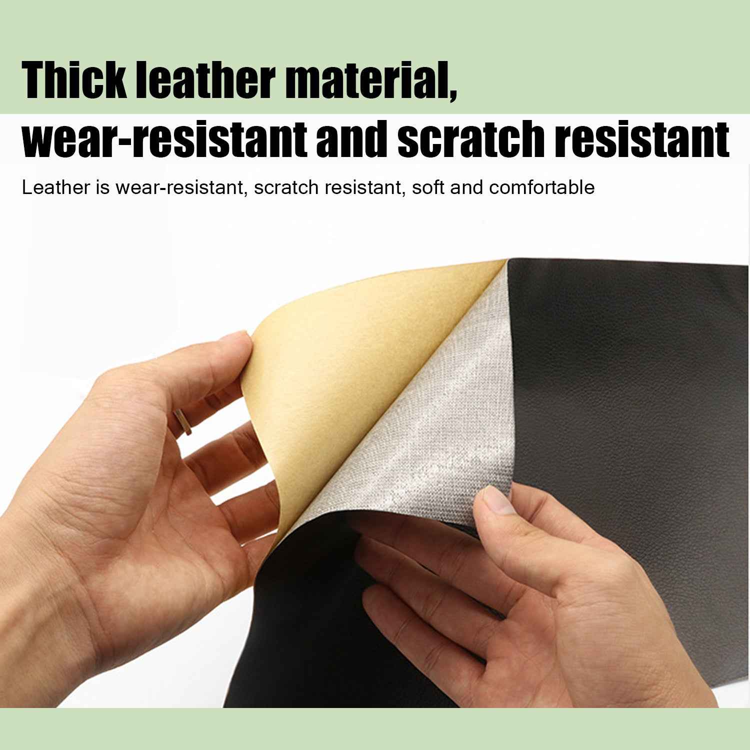 Self-adhesive repair patch artificial leather 50x138 cm Black Black Black Variety