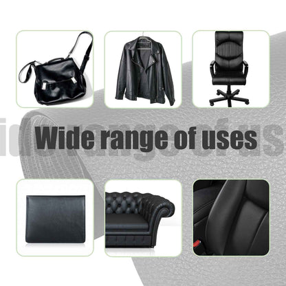 Self-adhesive repair patch artificial leather 50x138 cm Black Black Black Variety