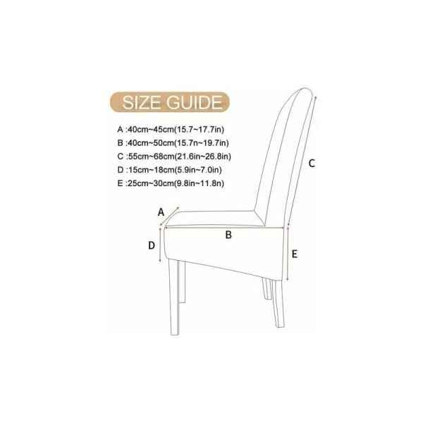 Washable Universal Stretch Microfiber Chair Covers 6-Pack