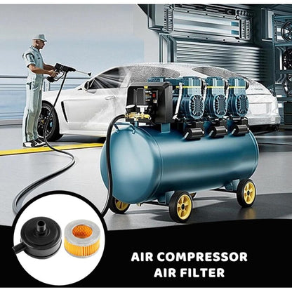 20mm Thread Air Compressor Intake Filter Muffler with Plastic Cover 2pcs for Pneumatic Tools
