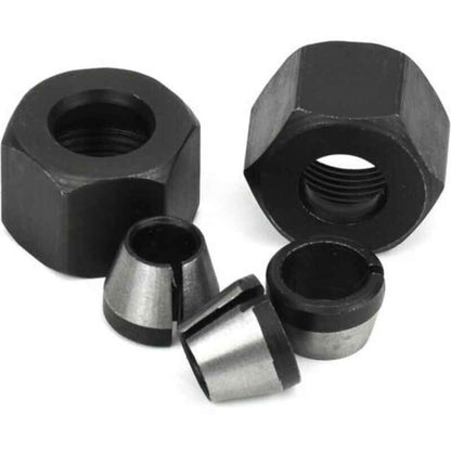 Router Collet Set of 6 - 6mm 6.35mm 8mm Countersunk Milling Chuck Collet Adapter