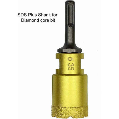 M14 external thread to SDS Plus internal thread and internal triangle adapter for drill grinder, from DEBUNS