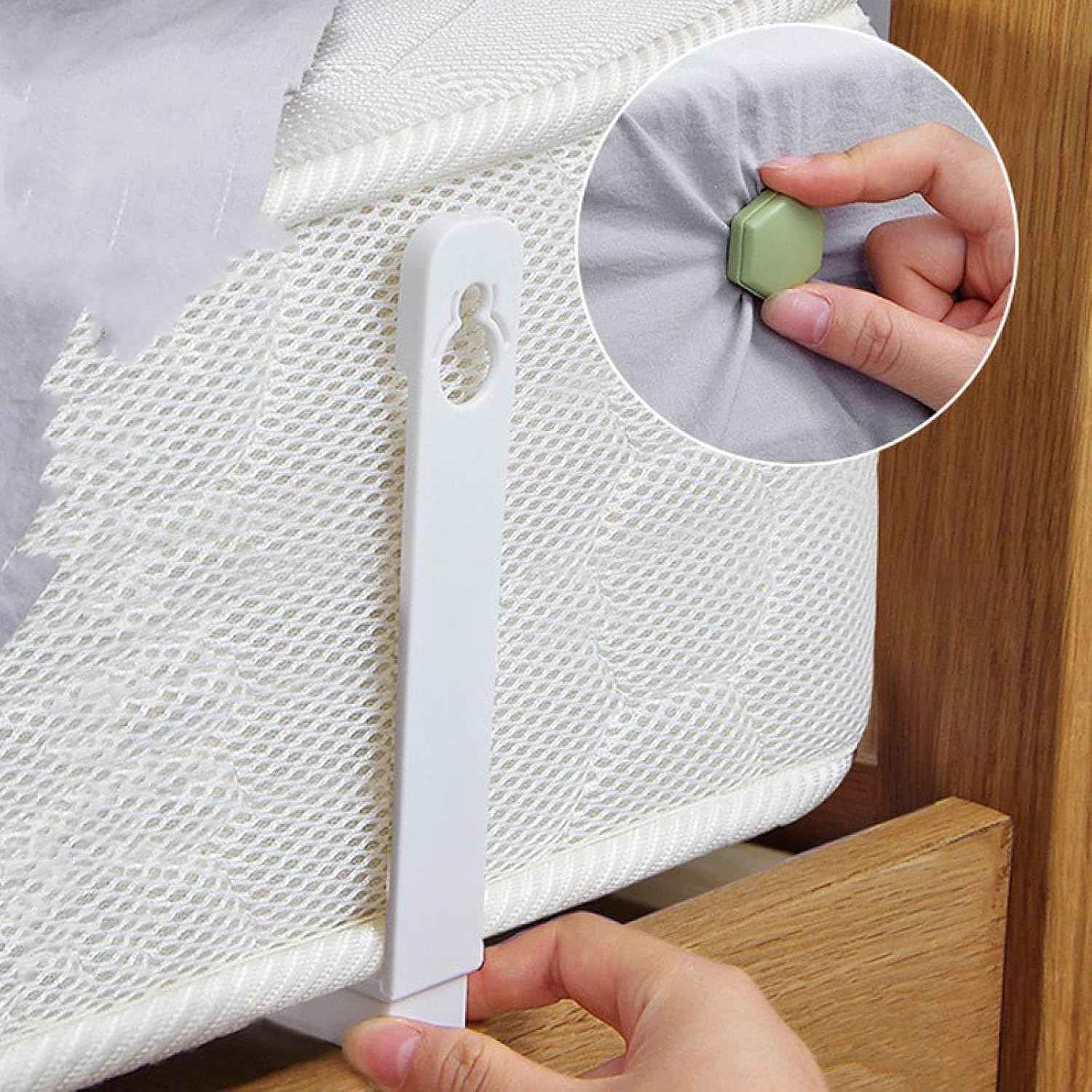 16 Pcs of Bed Sheet Anti-Slip Buckle, Bed Sheet Retainer, Mattress Bed Sheet Angle Fixer, Quilt Anti-Run Fixing Buckle, Used for Fixing Bed Sheets, Sofas, Tablecloths, Curtains