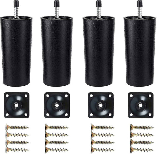 Sofa Replacement Legs 4-Pack Plastic Furniture Legs with Mounting Plates, Compatible with yux Model