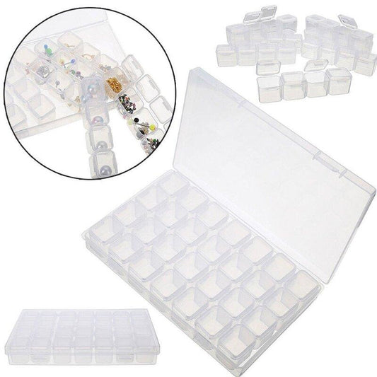 2-pack - Bead Storage 56 Compartments for Diamond Painting - Diamond Painting Transparent Transparent