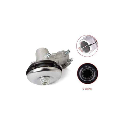 28mm Brushcutter Gearbox, 9 Teeth Round Universal Gearbox Compatible with Grass Trimmer and Chainsaw