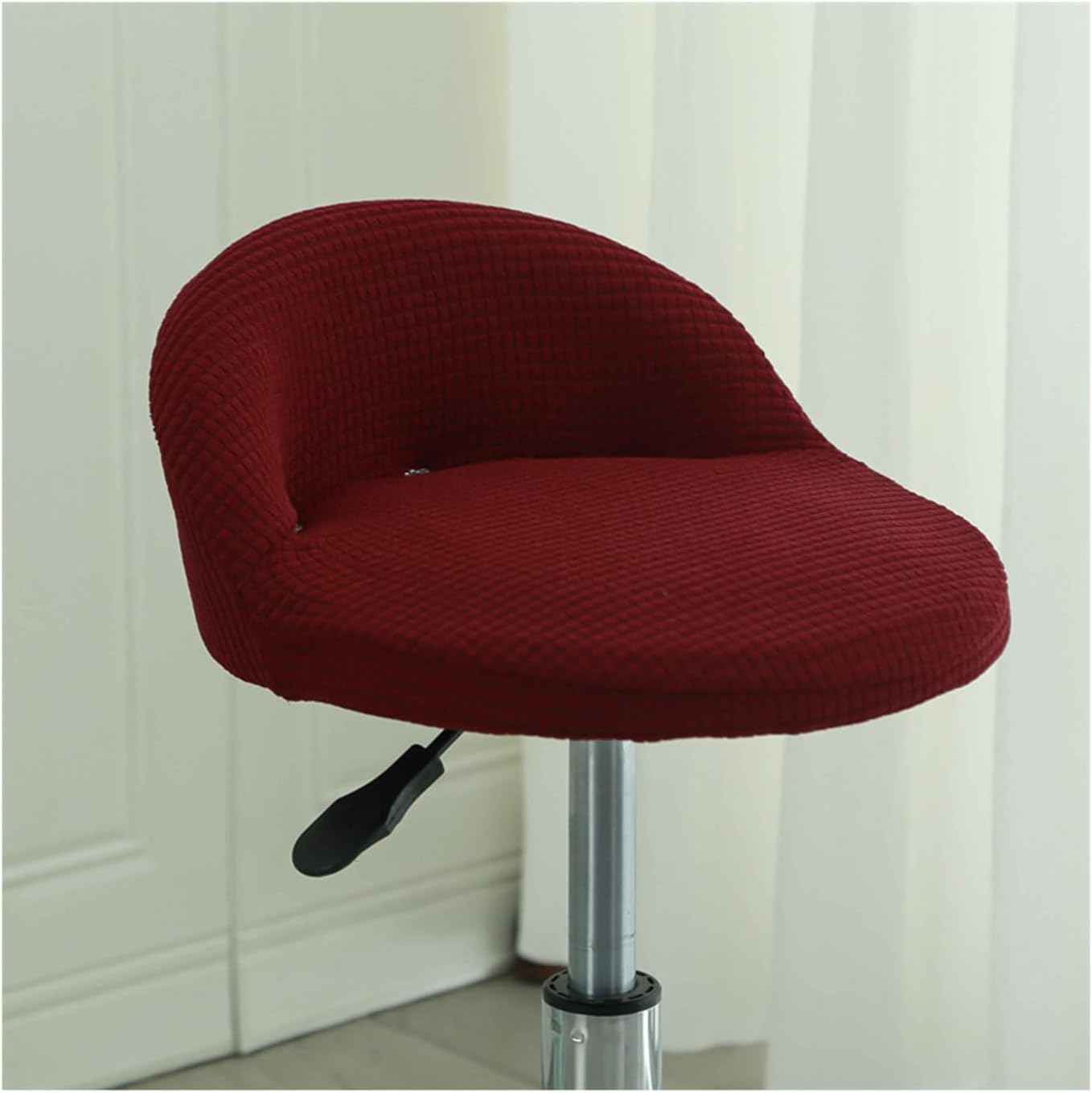 E,1PC, Round Bar Stool Covers Slipcovers Low Back Set of 4/2, Anti-Slip Counter Stool Chair Covers with Elastic Band, Curved Back Kitchen Chair Covers Slipcovers, Easy to Install
