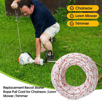 Replacement Starter Pull Cord (3.5mm) — 10 Meters (10M) — Compatible with Husqvarna, STIHL, and Craftsman