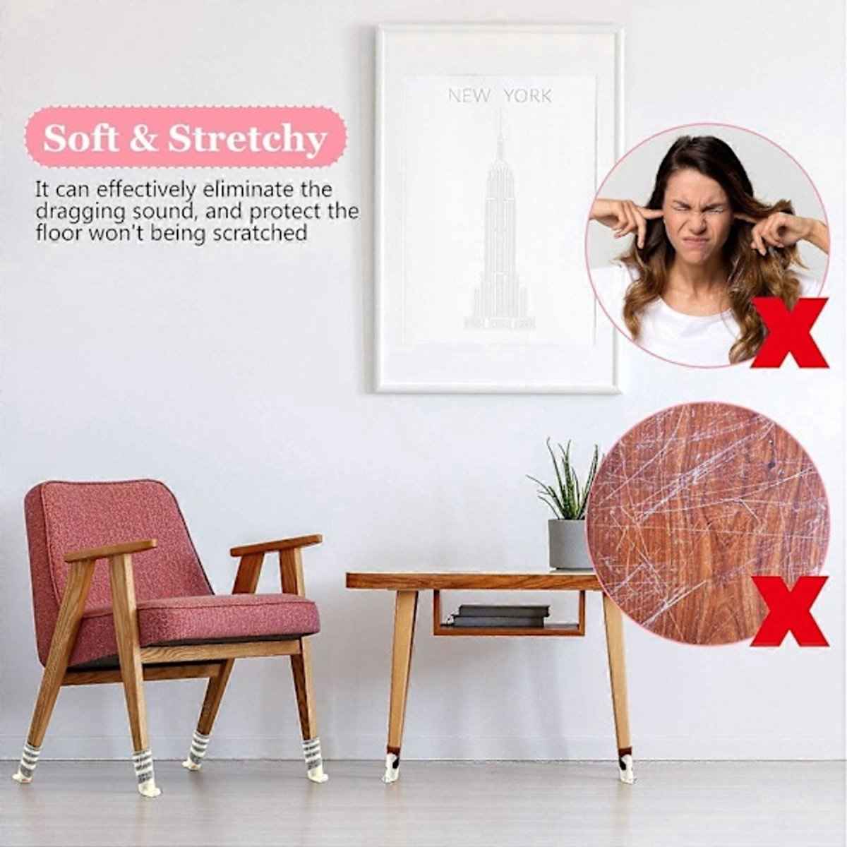 Furniture Socks - 36 pieces (9 sets) - Cat chair socks - Cat paw chair leg socks - Cat furniture socks - Knitted furniture socks