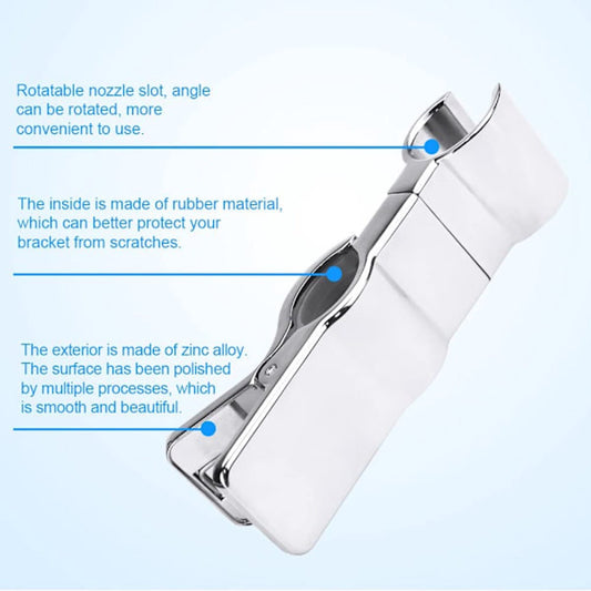 Shower head holder - Adjustable shower head holder - 45° rotatable universal shower head 20-25 mm - Shower head holder with rail