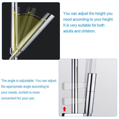 Shower head holder - Adjustable shower head holder - 45° rotatable universal shower head 20-25 mm - Shower head holder with rail