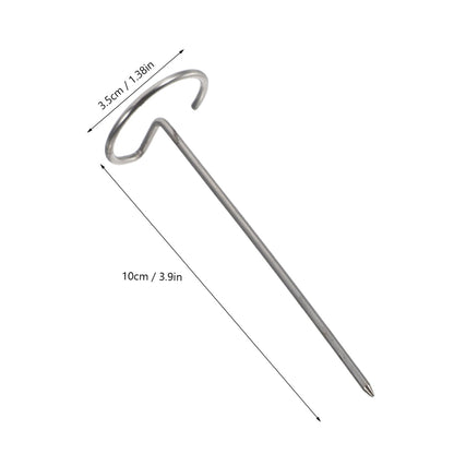 BBQ Skewers - Meat Pins - Satay Sticks Stainless Steel - Barbecue Accessories - Shashlik Skewers - Grill Skewers - Kebab Skewers - Reusable - Stainless Steel - Metal Skewers - 10 pieces