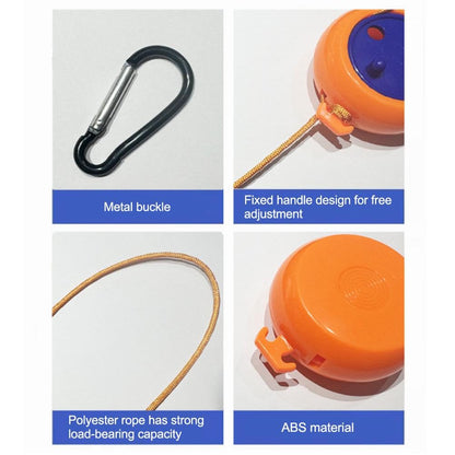 Travel Clothesline - Roll-Up Clothesline - Camping Clothesline - Clothesline - Extendable Clothesline - Clothing Line - Holiday Accessories - Camping Drying Rack - Portable Clothesline - Compact Design - With Carabiner - Non-slip - Indoor and Outdoor - Ca