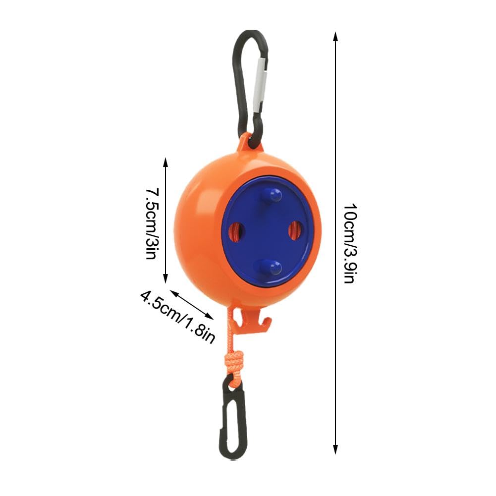Travel Clothesline - Roll-Up Clothesline - Camping Clothesline - Clothesline - Extendable Clothesline - Clothing Line - Holiday Accessories - Camping Drying Rack - Portable Clothesline - Compact Design - With Carabiner - Non-slip - Indoor and Outdoor - Ca