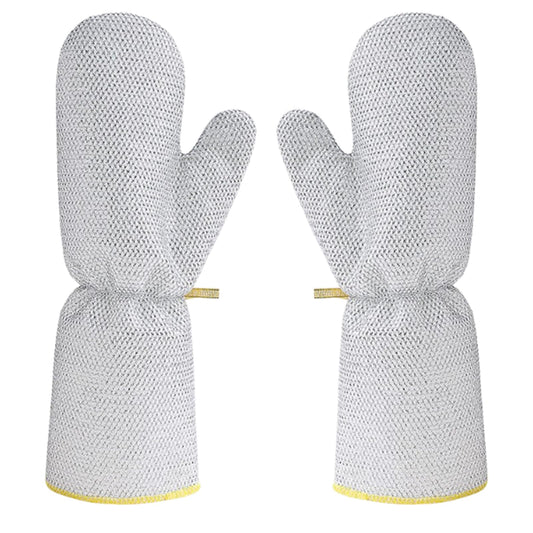 Oven Mitts - BBQ Gloves - Heat Resistant Oven Gloves - Barbecue Accessories - Pot Holders - Kitchen Gloves - Grill Gloves - Cooking Gloves - Baking Utensils - Kitchen Utensils - Non-Slip - Heat Resistant Gloves - Gray - 2 Pieces