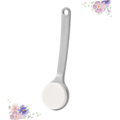 Back Brush with Long Handle - Bath Brush - Shower Brush - Back Scrubber - Bath Sponge on Handle - Back Scrubber - Bathroom Accessories - Shower Sponge - Sponge with Handle - Back Sponge - Bathroom Supplies - Scrubbing - Hangable - Gray - 2 Pieces