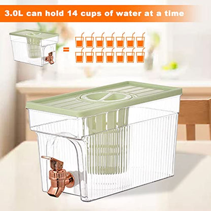 Water carafe - Cold water jug - Cold water dispenser - Teapot - Teapot with filter - Juice dispenser - Drinking jug - Drinking bottle - Water jug - Refrigerator - Drinks dispenser - Ice-cold juice dispenser - With tap - White - 1 piece