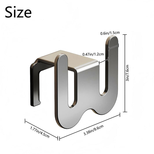 Shoe Rack - Slippers Holder - Bathroom Accessories - Shoe Storage - Wall Hook - Self-Adhesive - Shoe Hanging System - Bathroom Organizer - Hallway Accessories - No Drilling - Black - 2 pieces