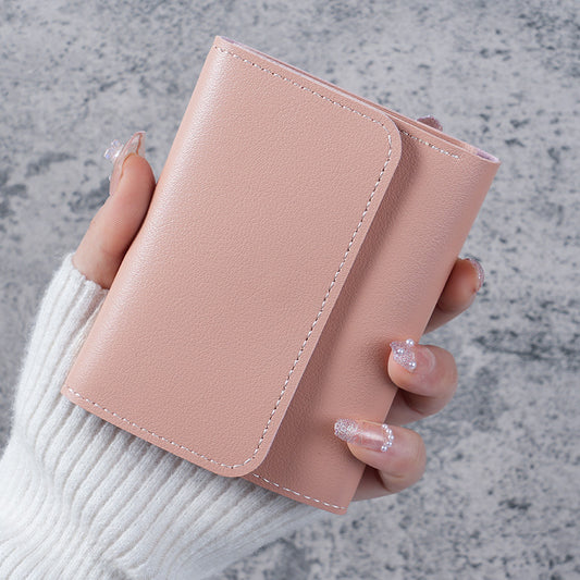 Women's Wallet - Small Women's Wallet - Card Holder - Mini Wallet - Flap Wallet - Faux Leather - Compact Size - Coin Compartment - Gift for Women - Stylish Design - Travel - Convenient Size - PU Leather - 6 Colors - Pack of 6