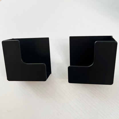 Self-adhesive Wall Hooks - Scale Holder - Wall Bracket Without Drilling - Bathroom Accessories - Universal Wall Hooks - Tablet Holder Wall - Kitchen Organizer - Storage System - Towel Hooks - Strong Adhesive - Black - 4 Pieces