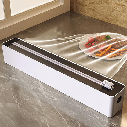 Foil Cutter - Magnetic Cling Film Dispenser - Aluminum Foil Holder - Foil Cutter - Fridge Organizer - Kitchen Drawer Organizer - Paper Towel Holder - Wrapping Paper Cutter - Refillable Foil Holder - Kitchen Gadgets - Safe - White - 1 Piece