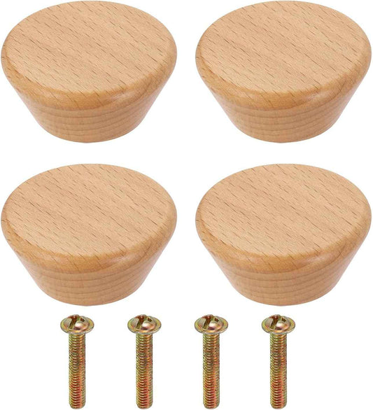 Furniture knobs - Drawer knobs - Cabinet knobs - Furniture handles - Kitchen handles - Door handles - Cabinet handles - Furniture fittings - Kitchen fittings - Handles - Beech wood - Wood - Wooden - Scandinavian - Round - Design - Natural - Beech - Set of