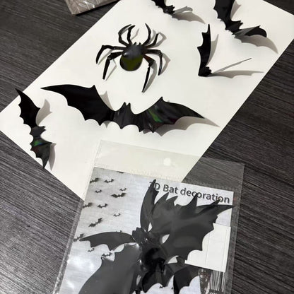 Halloween Bat Wall Stickers - Removable Spooky Decor Decals