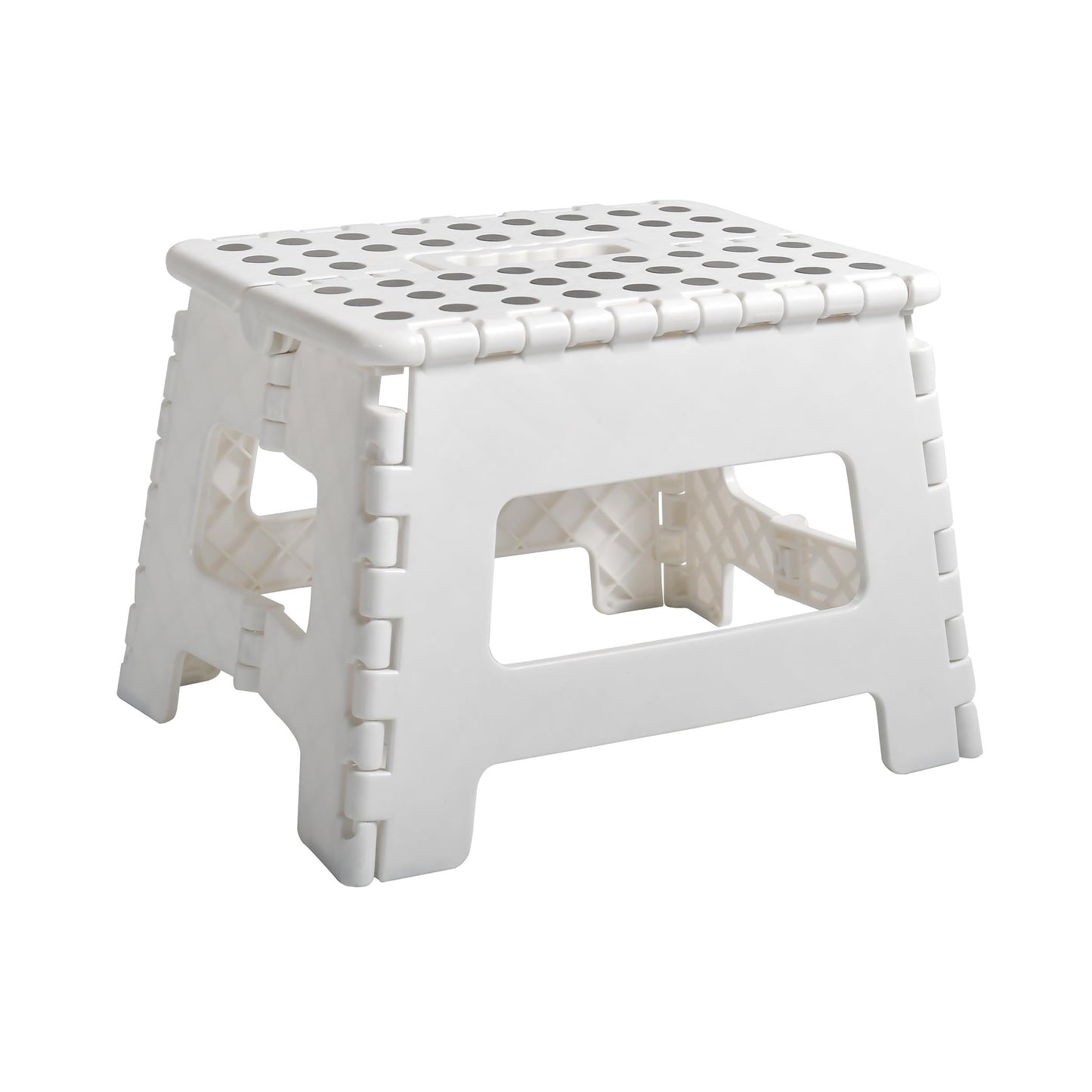 White Medium Thick Anti slip Folding Stool Outdoor Camping Portable Folding Stool Home Multi functional Home Leisure Gaomaza