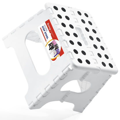 White Medium Thick Anti slip Folding Stool Outdoor Camping Portable Folding Stool Home Multi functional Home Leisure Gaomaza