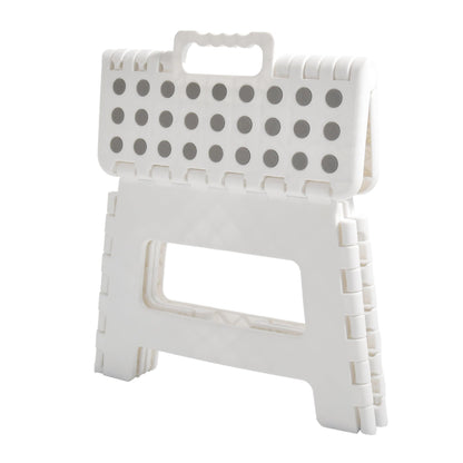 White Medium Thick Anti slip Folding Stool Outdoor Camping Portable Folding Stool Home Multi functional Home Leisure Gaomaza