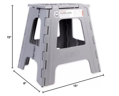 Grey large thick anti slip folding stool, portable folding stool for outdoor camping, multifunctional home and leisure, Gaomaza