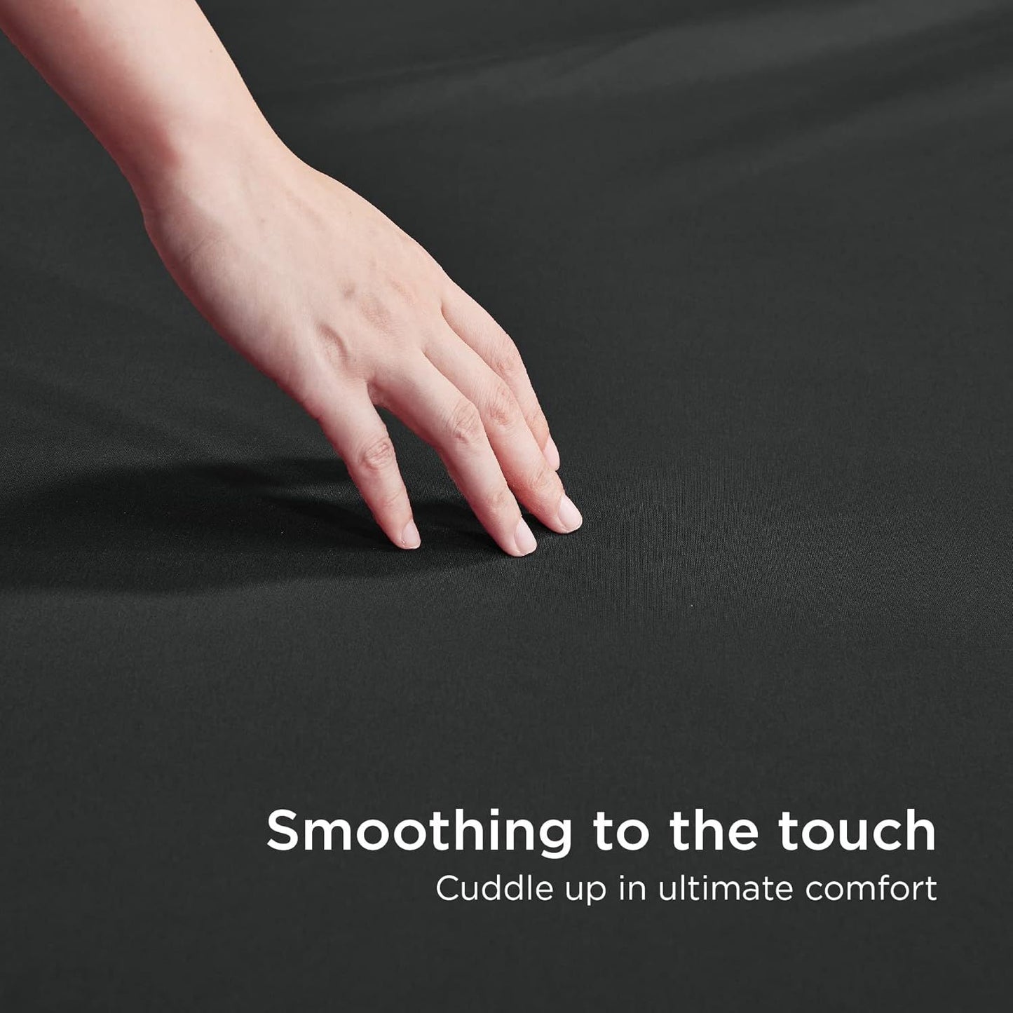 2000TC Hotel Quality Fitted Sheets - 2 Piece Fitted Sheets  -Breathable Bedding - Wrinkle, Fade, Stain Resistant- 16inch/40cm Deep Pocket Fitted Bed Sheets-Wrinkle and Fade Resistant,(Black,Single)