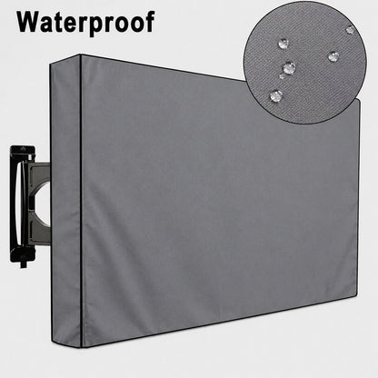 Weatherproof Outdoor TV Cover for Wall-Mounted Flat Screens – Waterproof, Dustproof, and UV-Resistant Protection for Patio, Balcony, and Garden Entertainment Areas (80"-85"(191x114×13cm), Grey)