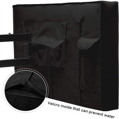 Weatherproof Outdoor TV Cover for Wall-Mounted Flat Screens – Waterproof, Dustproof, and UV-Resistant Protection for Patio, Balcony, and Garden Entertainment Areas (60"-65"(147×94×13cm), Black)