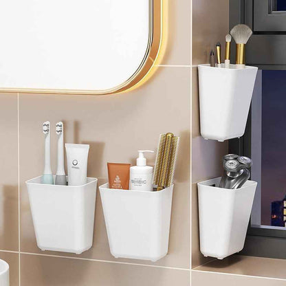 CARLA HOME 4-Pack Self-Adhesive Wall Storage Box for Cabinet Doors, Kitchen, Bathroom & Office