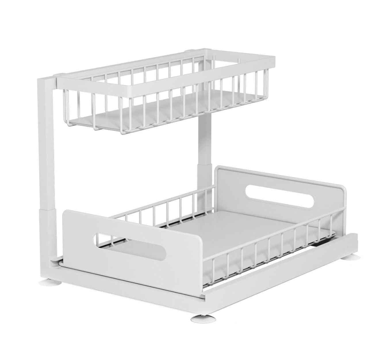 CARLA HOME 2 Tier Under Sink Organiser with Sliding Drawers for Kitchen & Bathroom