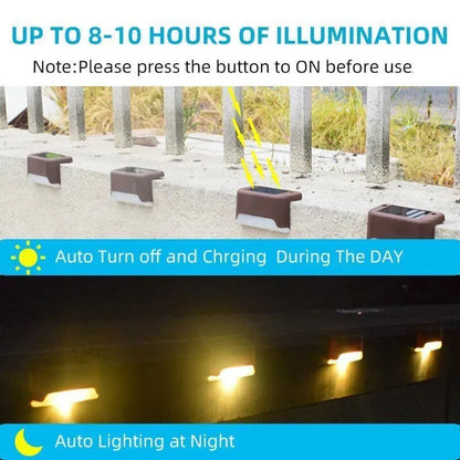 Multicoloured warm Solar LED Deck Lights - Black, 12-Pack, Waterproof Outdoor Lighting for Garden, Patio, Pathway, and Stairs
