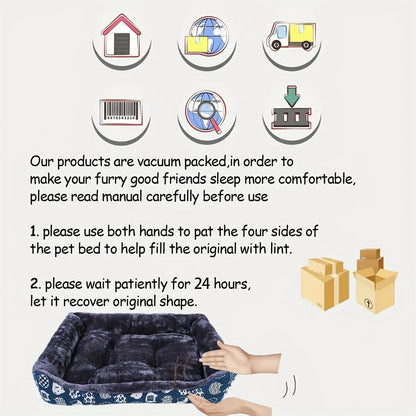 Blue Pet Dog Bed Sofa Mat for All Sizes