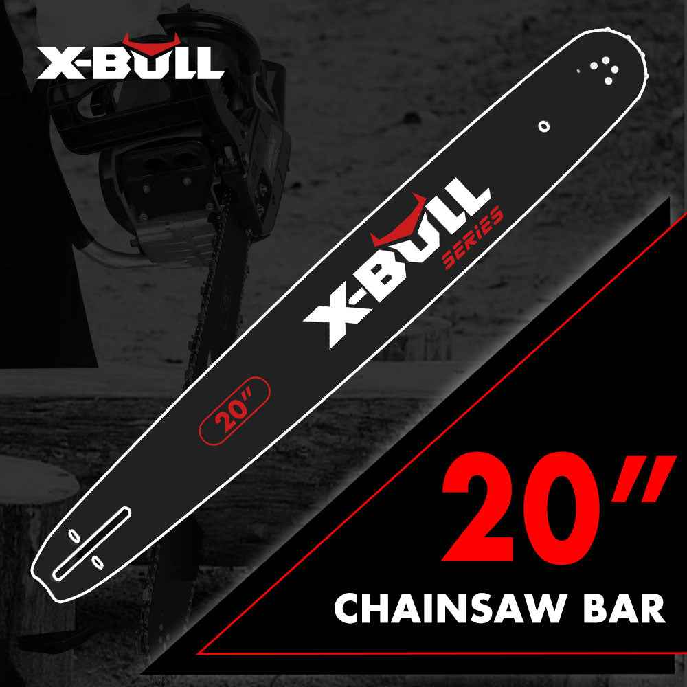 X-BULL 20'' Chainsaw Bar and Chain 0 .325 Pitch Gauge 76 Link Universal