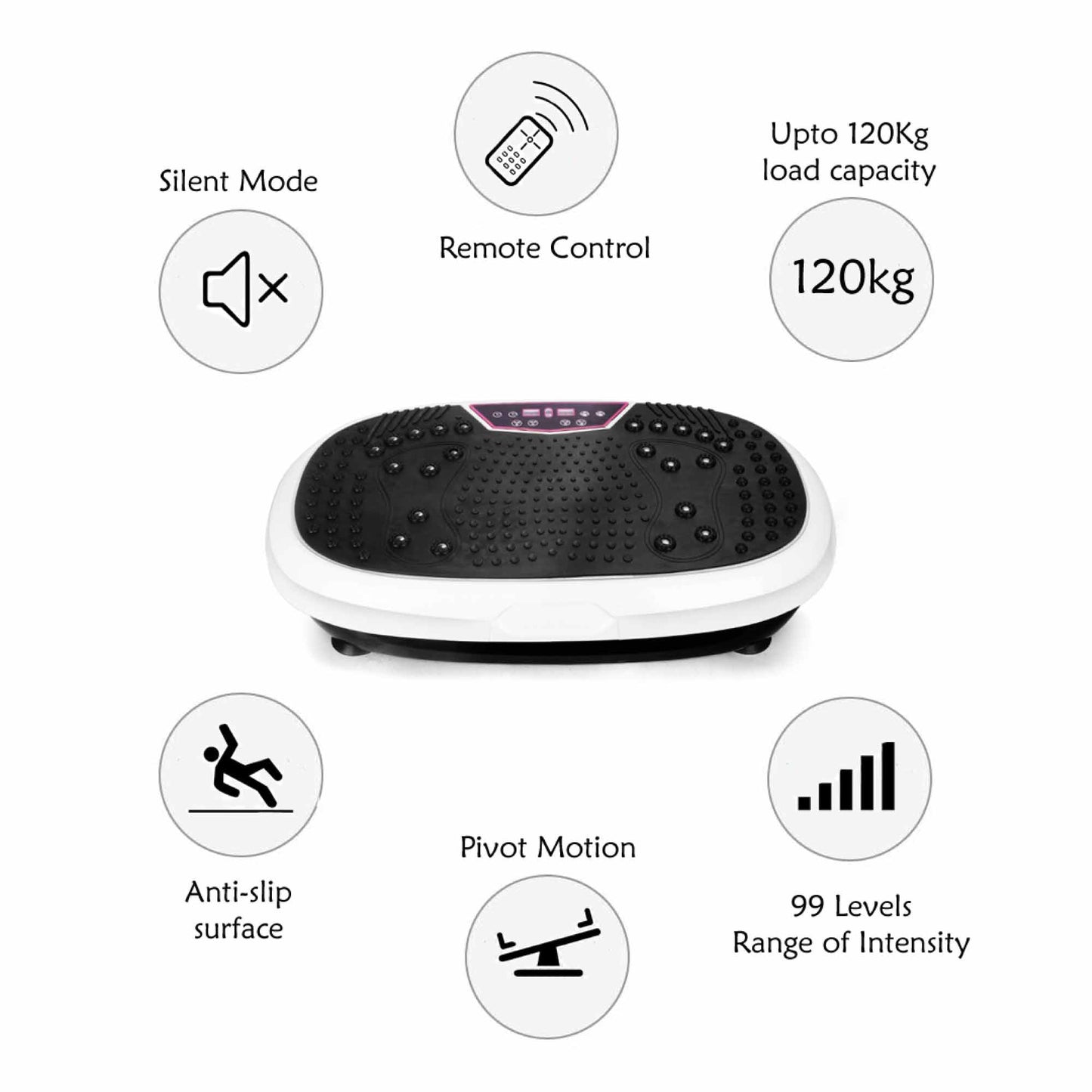 Social Hike Red Mini Vibration Plate - Vibrating Exercise Machine Platform