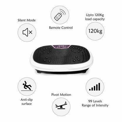 Social Hike Red Mini Vibration Plate - Vibrating Exercise Machine Platform