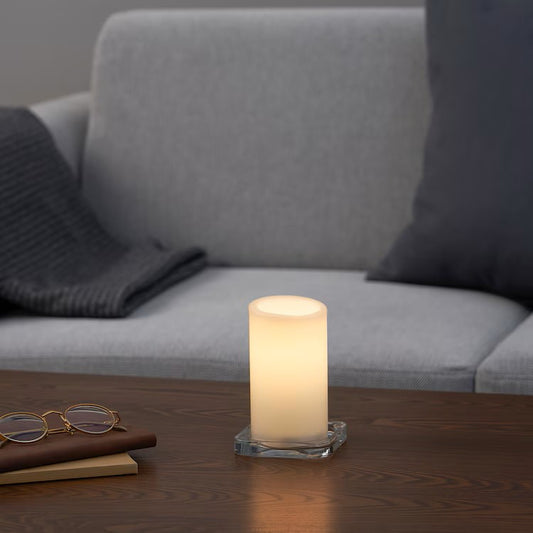 5 Pcs LED Block Pillar Candle White Flameless Safe Indoor Battery Power Party Home Decor Wedding Xmas Table Centrepiece