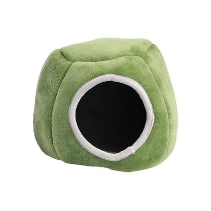 Soft Small Animal Guinea Pig Cozy Warm Pet Tent Hamster House Hideout Cave Bed - Grey-Pyramid