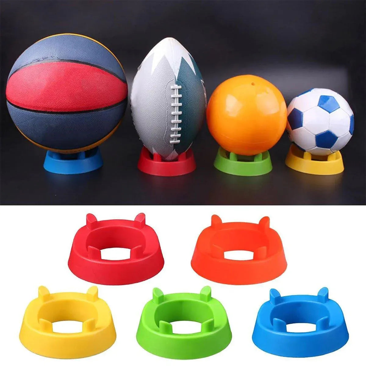 2PCS Football Basketball Volleyball Storage Stand Multi-Functional Ball Holder - Green