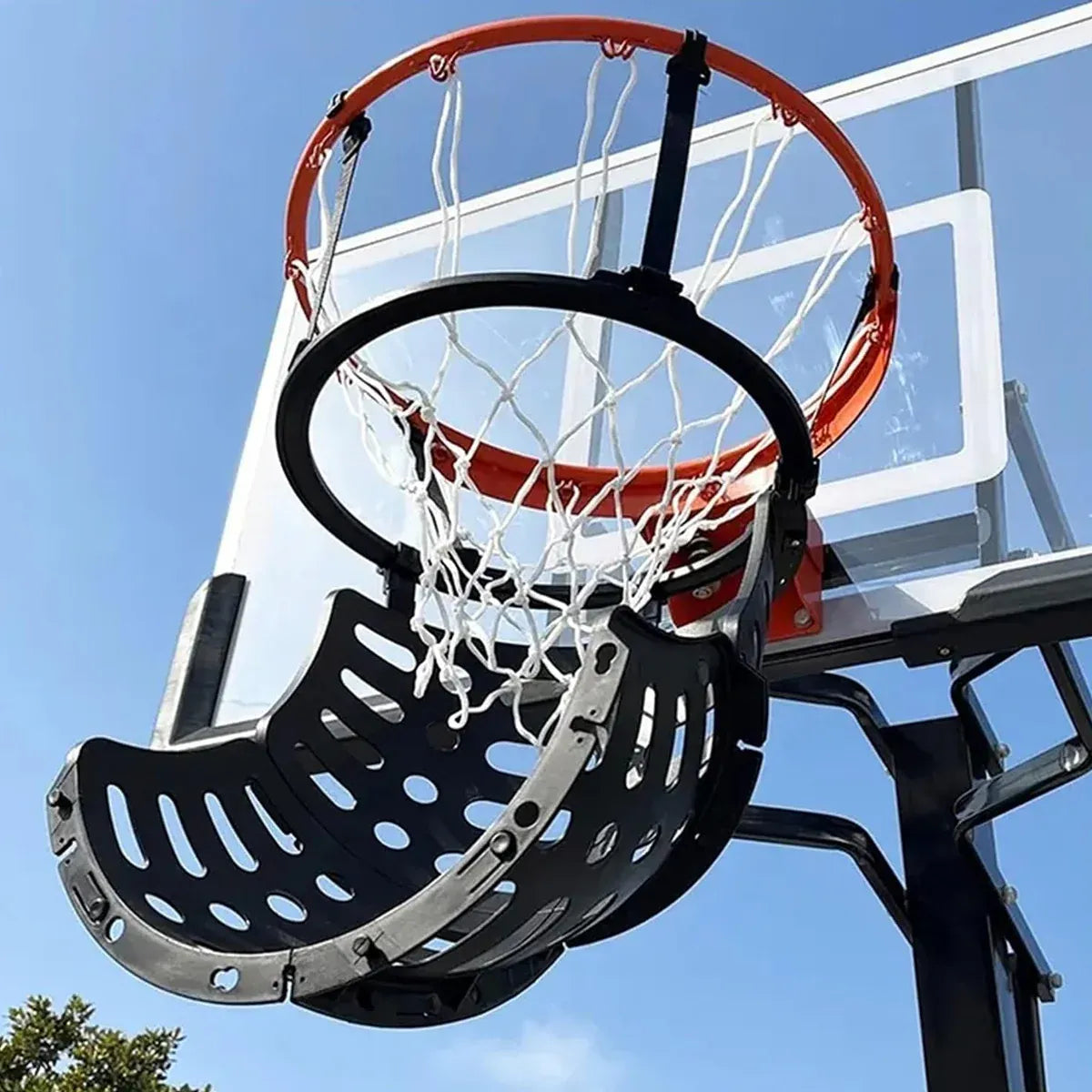 Basketball Ball Return Attachment Rebound Net Training Shot Practice Hoop System