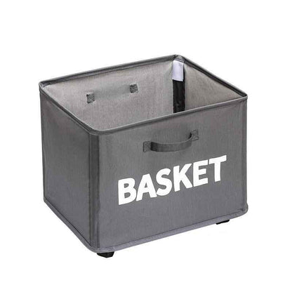 Rolling Storage Basket with Wheels for Under Desk or Shelf Organisation - Grey