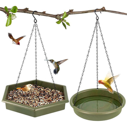 Outdoor Garden Hanging Bird Feeder Garden Automatic Hummingbird Water Feeder - Grey